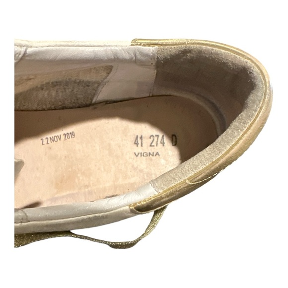 Golden Goose Superstar White leather-washed/Gold size 41 women’s 11  pre-loved - Picture 13 of 15